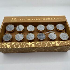 NEW Casa Decor Ceramic Drawer Pull Knobs Cabinet Pulls Handmade India Set of 12